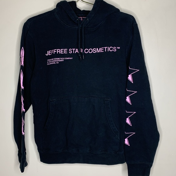 Jeffree Star Cosmetics | Black Pink Star ICONIC Hoodie | 5 Year Anniversary RARE - Picture 7 of 7